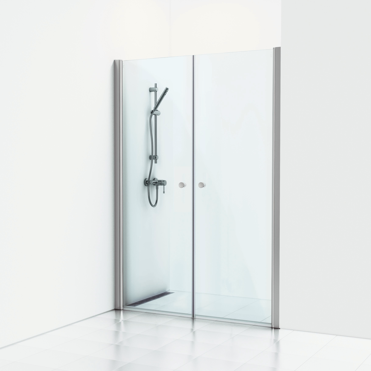 NISCHDUSCH SVEDBERGS SKOGA RAK ALU BLANK KLAR DUBBEL 118X3X198CM