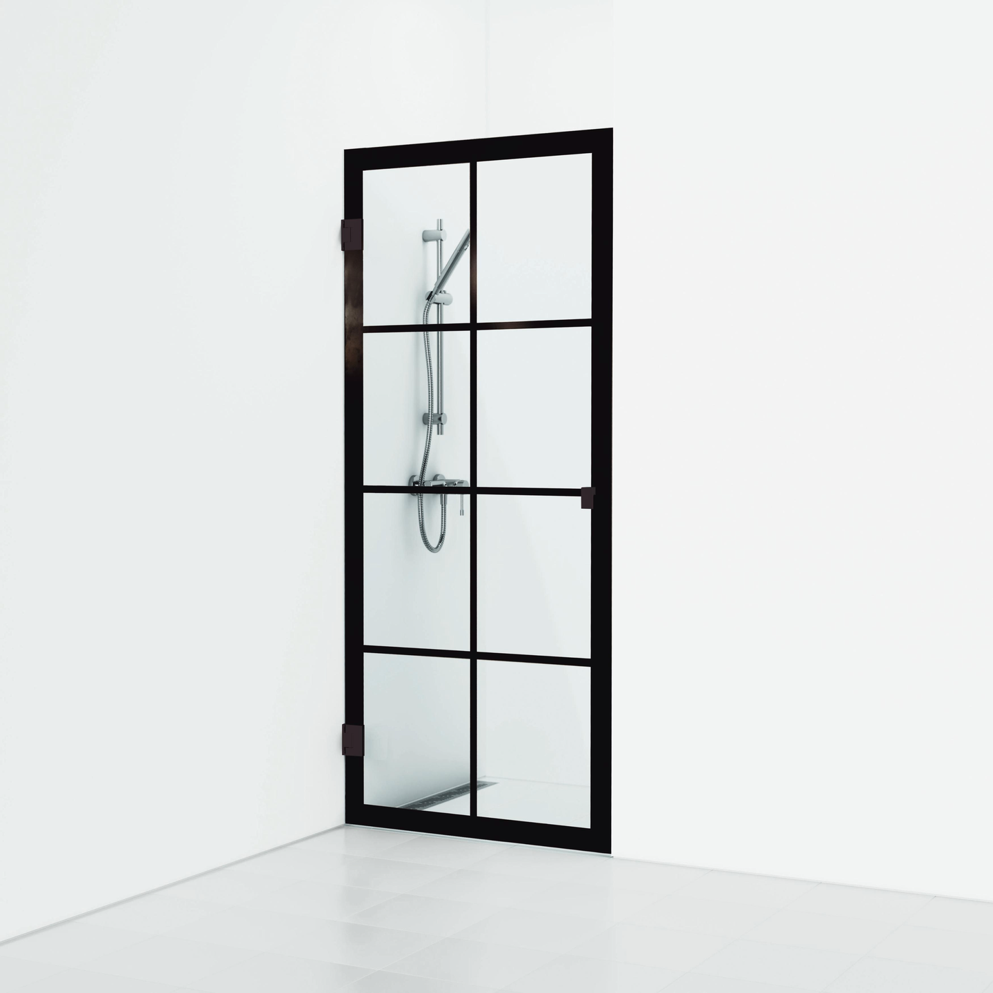 SKÄRMVÄGG SVEDBERGS RISTA RAK SVART MATT, KLAR ENKEL 180GR 78X1X200CM