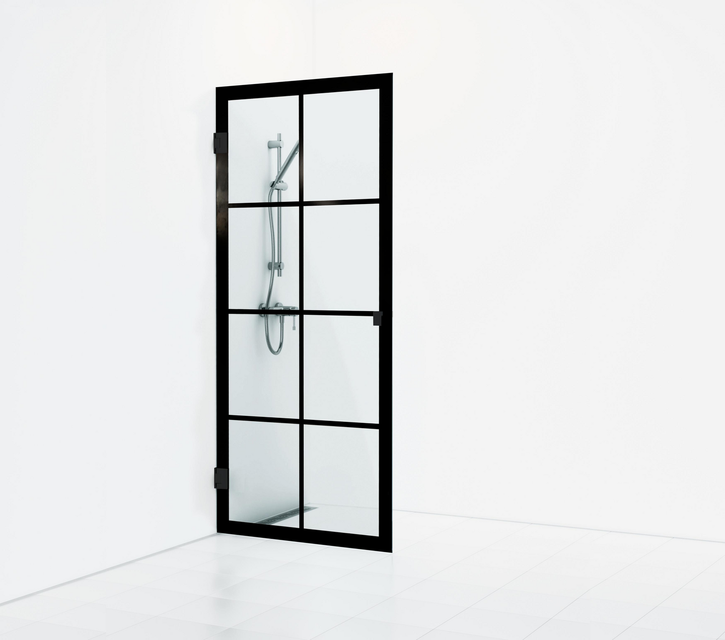 SKÄRMVÄGG SVEDBERGS RISTA RAK SVART MATT, KLAR ENKEL 180GR 78X1X200CM