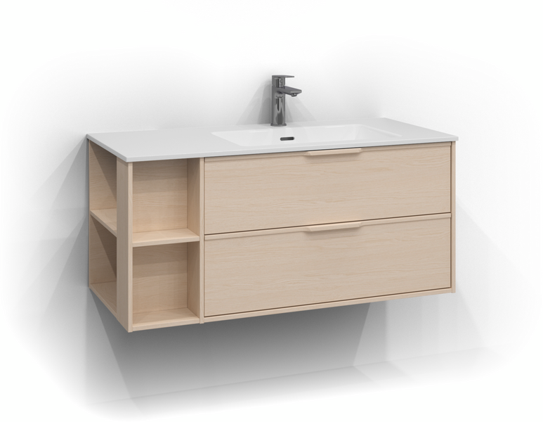 UNDERDEL SVEDBERGS EPOS RELIEF VIT ASK, 2LÅD INTHT 100X45,3X45CM HÖ