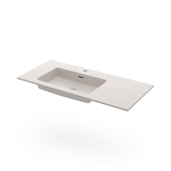 TVÄTTSTÄLL svedbergs ISE VIT MATT, R 101X46X13,7CM VÄNSTER