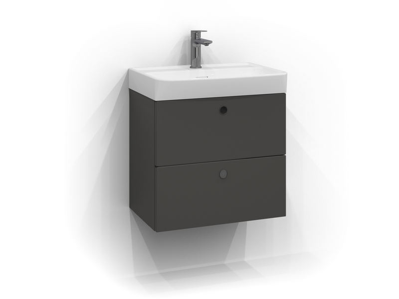 TVÄTTSTÄLLSSKÅP SVEDBERGS INTRO GRAFITGRÅ 2LÅD INTHT 55X35X50CM