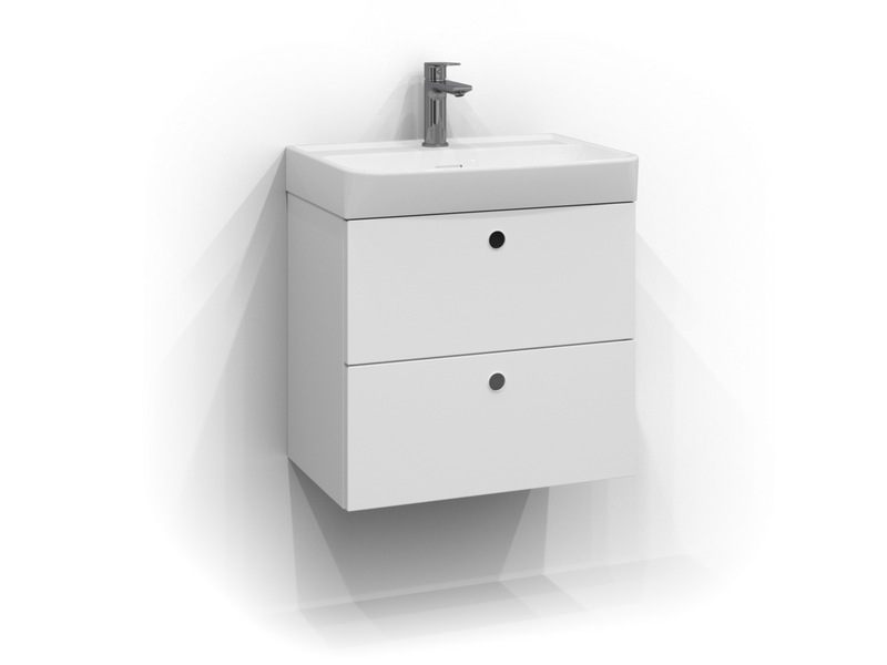 TVÄTTSTÄLLSSKÅP SVEDBERGS INTRO VIT MATT 2LÅD INTHT 55X35X50CM