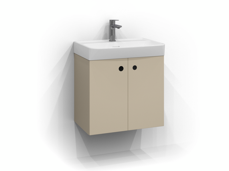 TVÄTTSTÄLLSSKÅP INTRO SAND 2DÖRR INTHT 1HYLL 55X35X50CM