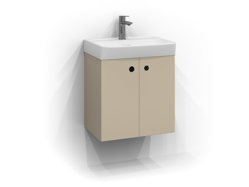 TVÄTTSTÄLLSSKÅP SVEDBERGS INTRO SAND 2DÖRR INTHT 1HYLL 50X35X50CM