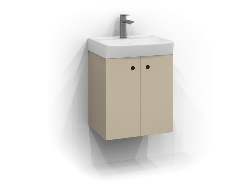 TVÄTTSTÄLLSSKÅP SVEDBERGS INTRO SAND 2DÖRR INTHT 1HYLL 45X35X50CM