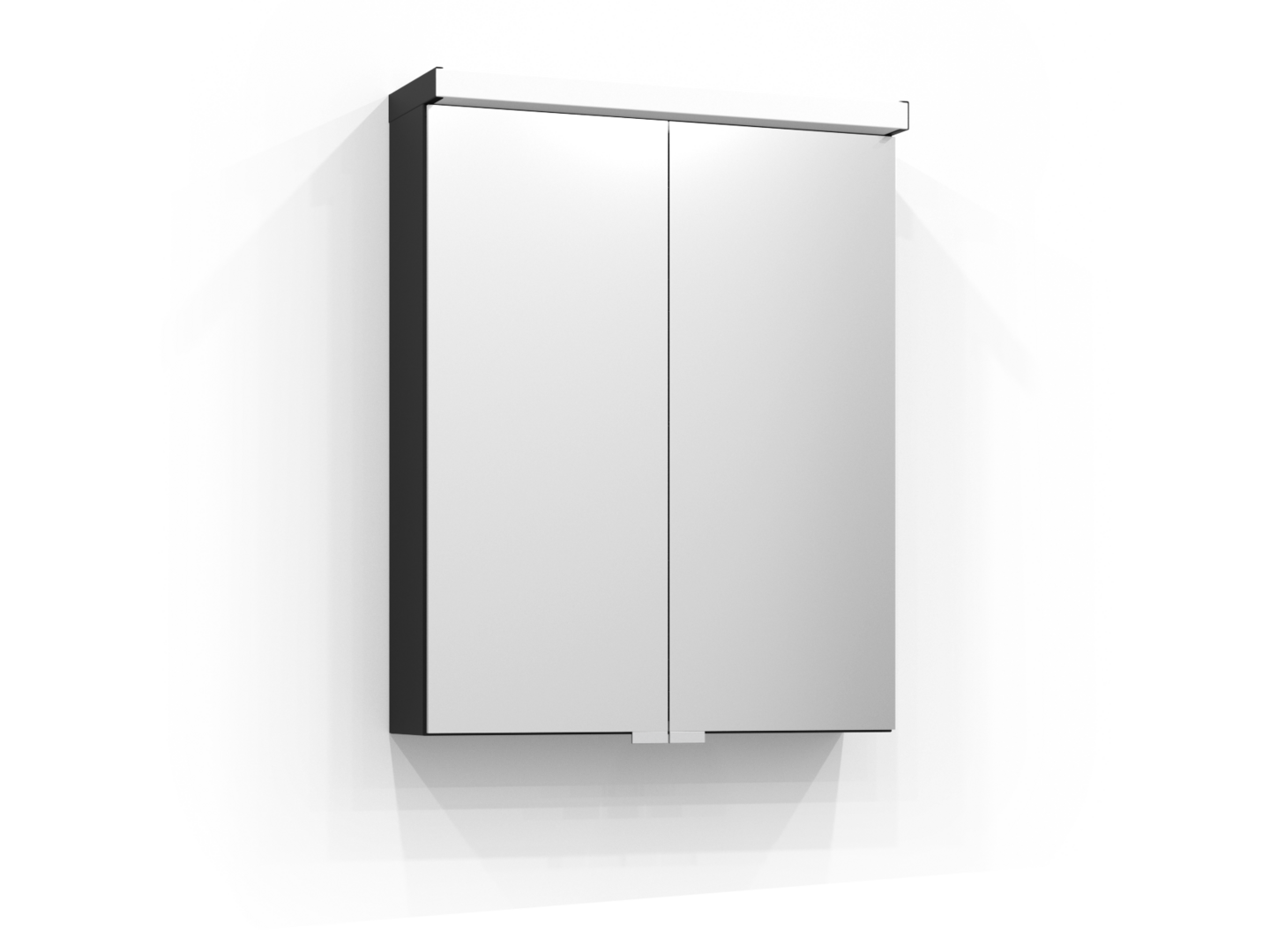 SPEGELSKÅP SVEDBERGS INTRO DOVRE GRAFIT GRÅ LED EL 2HYLL 55X15X70CM