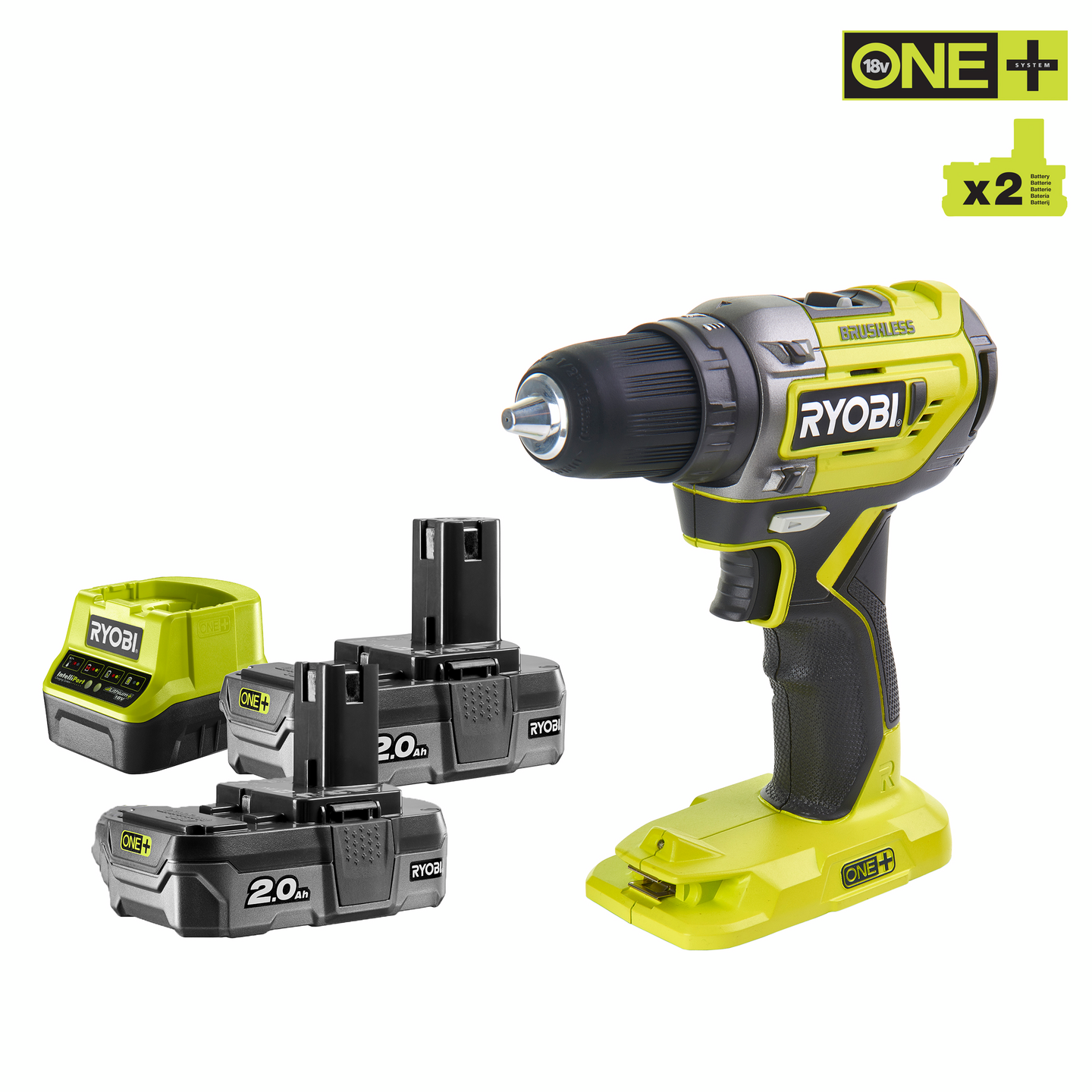 BORRSKRUVDRAGARE R18DD5-220S M. 20AH BATTERI LADDARE RYOBI