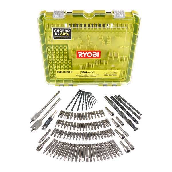 Tarvikesarja Ryobi RAKDD106 106-osainen