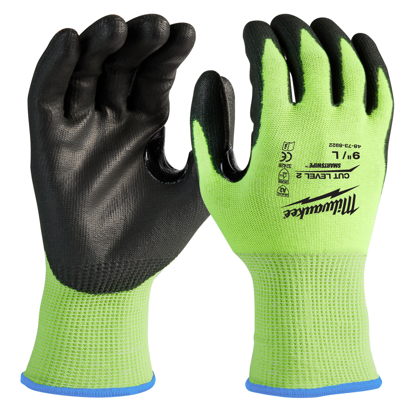 HANDSKE MILWAUKEE HI-VIS SKÄRSKYDD 2/B, XXL/11