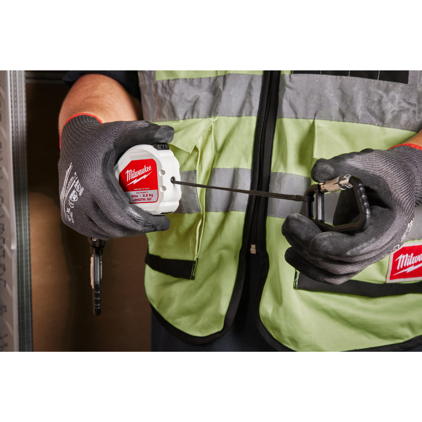 VERKTYGSSÄKRING MILWAUKEE UTDRAGBAR, SNABBFÄSTE 2,2KG
