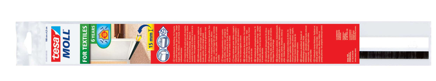 BORSTLIST TESA VIT 1M 5403