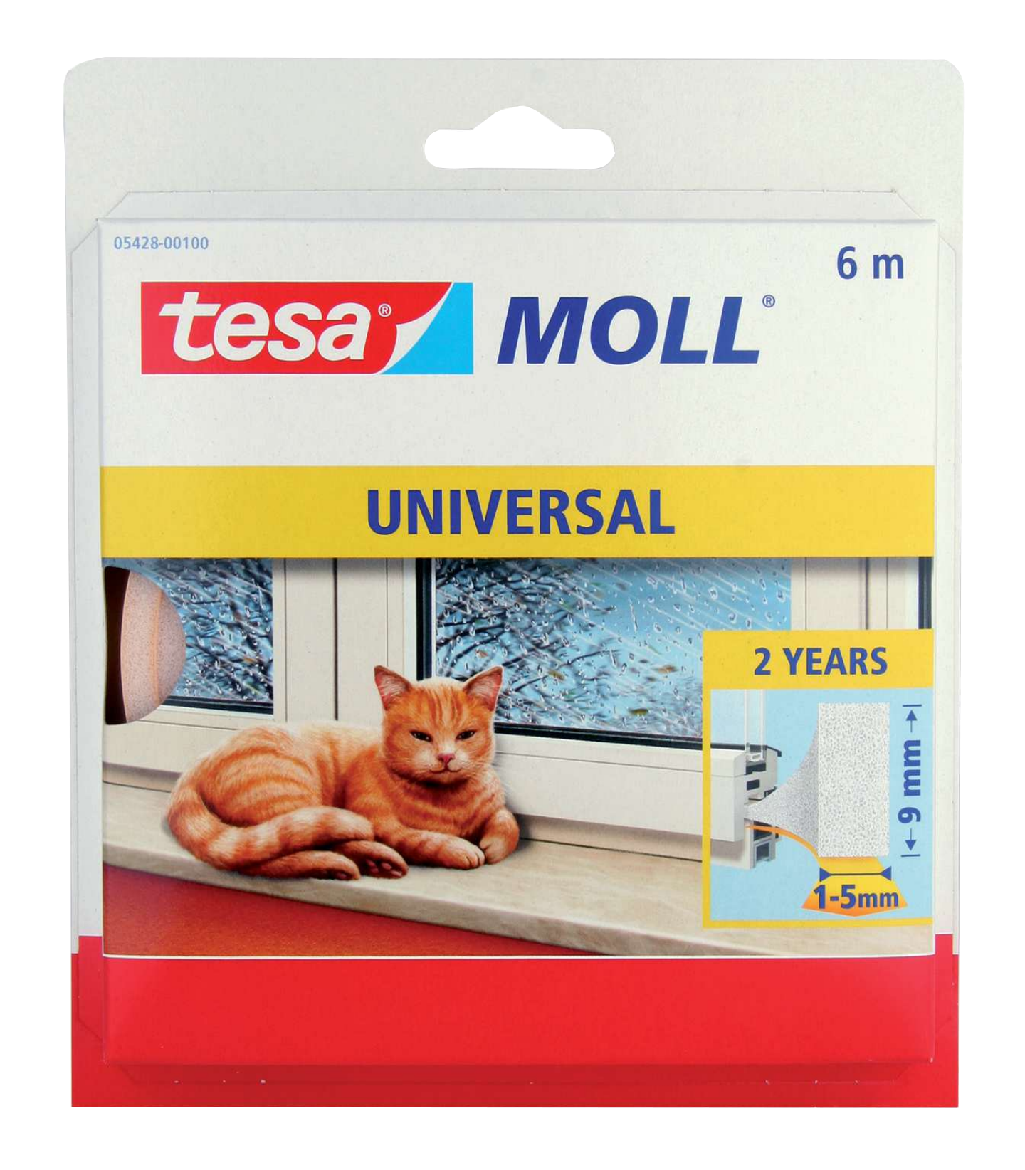 DAMMTÄTNINGSLIST VIT 9X6MM 6M TESA 05428 SKUMPLAST SJH 1-5MM