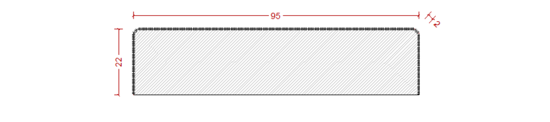 YTTERPANEL G4-2 SLAM GRAN RÖD 22X95 5,4M