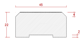 LOCKLÄKT FASAD 22X45 G4-2