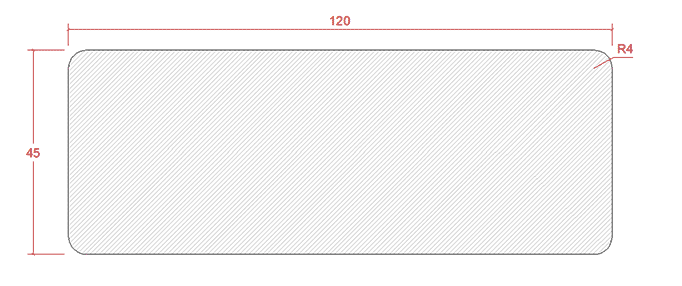 REGEL 45X120X2500 OBH FURU