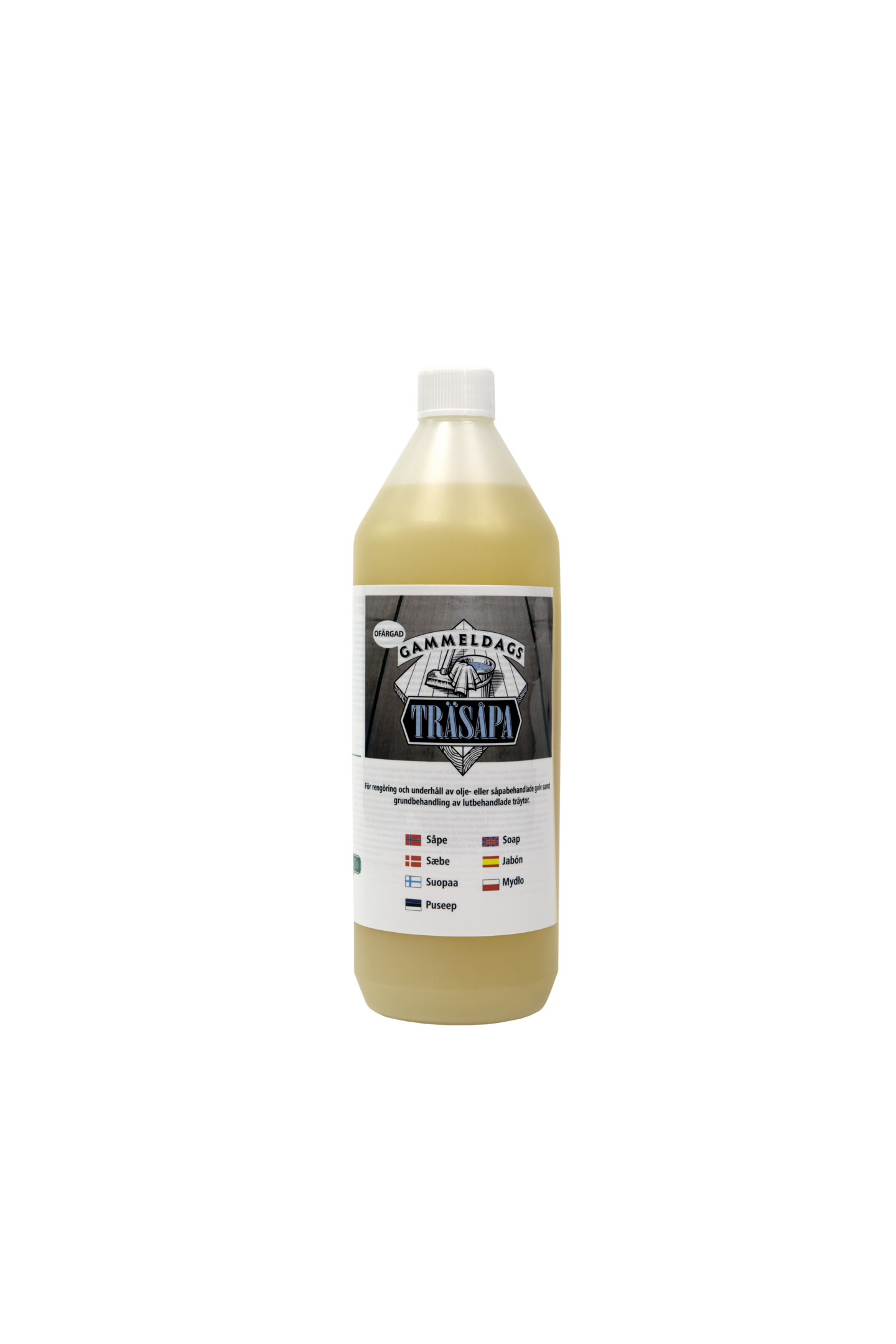 TRÄSÅPA GAMMELDAGS OFÄRGAD 1L