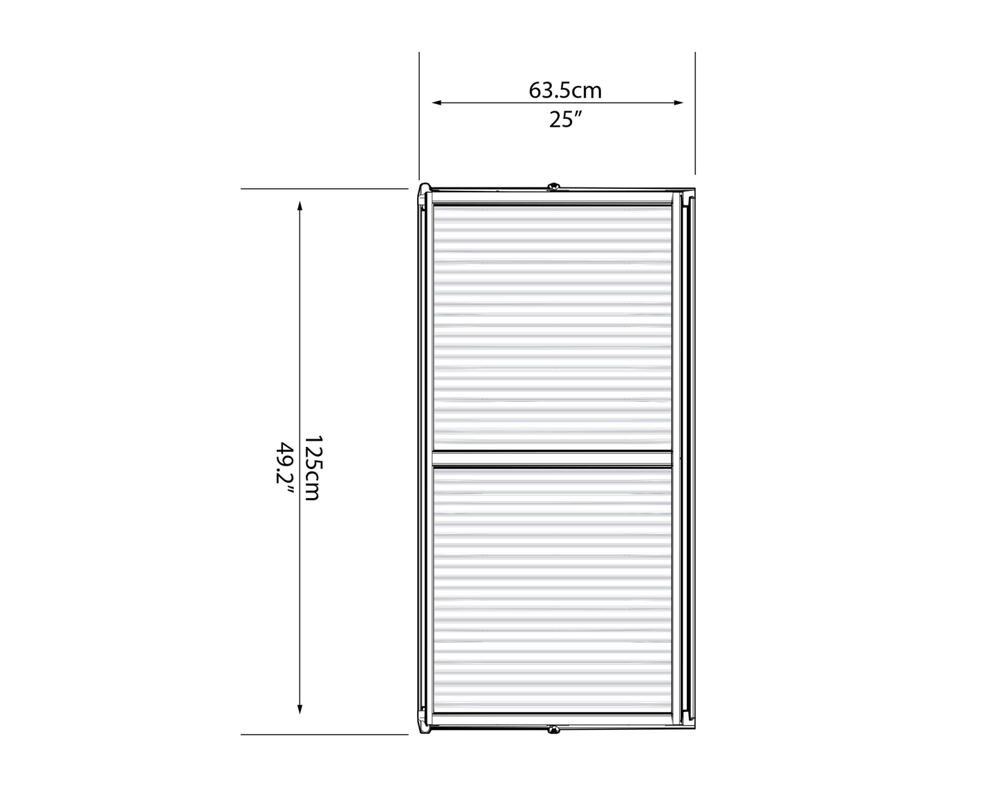 VÄXTHUS GOP MULTI LEAN-TO 2 X 4, 1250X635X1600MM