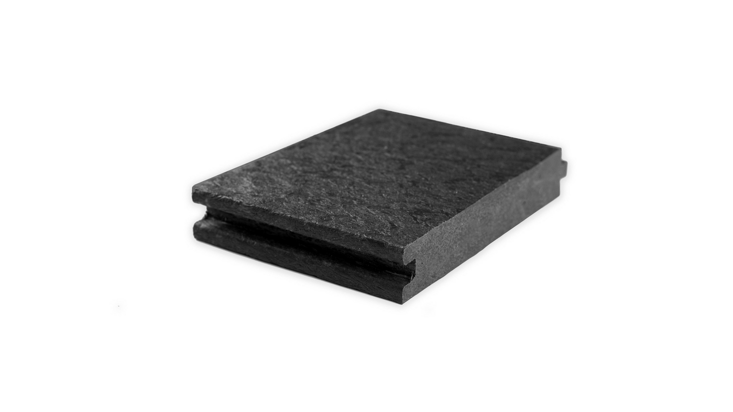 PLASTPLANK GOP MULTIPLANK REG SPONTAD SVART 3000X140X24MM