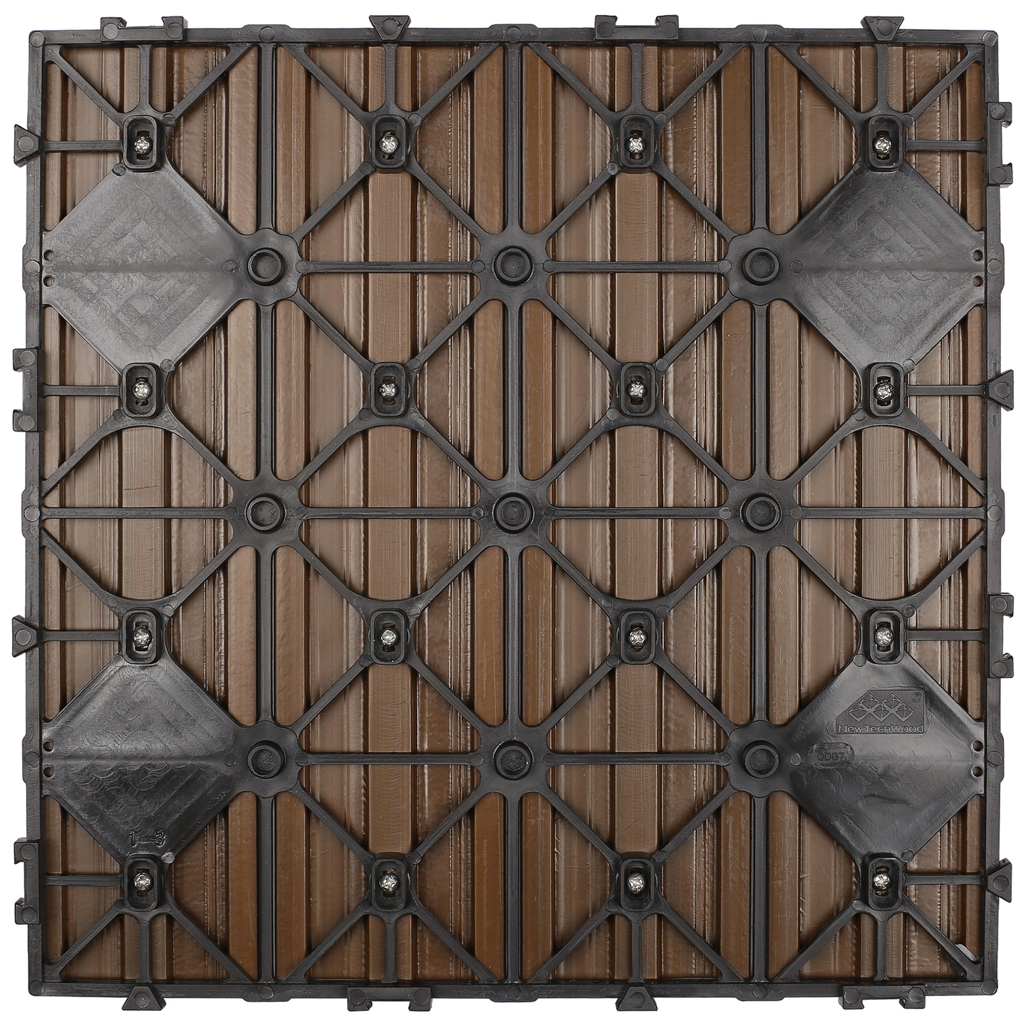 GOLVPLATTA WOODLON TRÄKOMPOSIT LIGHT GREY 300X300X22,2MM