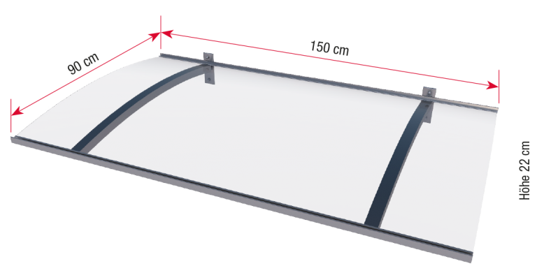 ENTRÉTAK GOP HELIOS 150 AKRYL LED ALUMINIUM