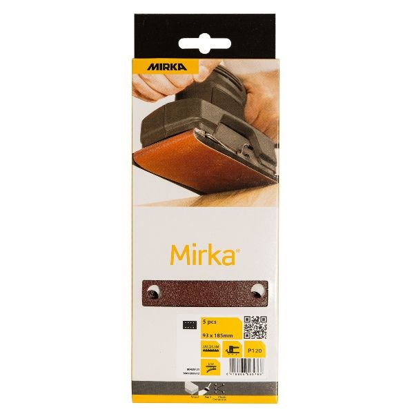 Hiomapaperi Mirka punainen 93x185mm 8R P180 tarra 5kpl