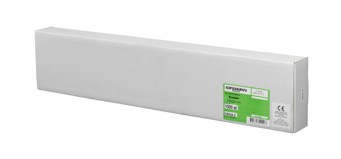 GIPSSKRUV GRABBER BSE25Z Z BANDAD 1000, 3.5X25 1000ST