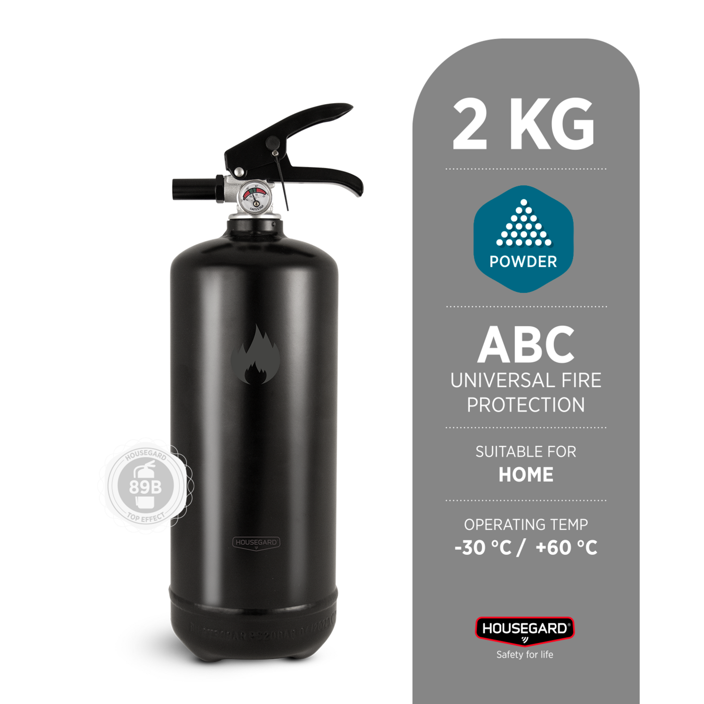 BRANDSLÄCKARE HOUSEGARD PULVER SVART 2KG