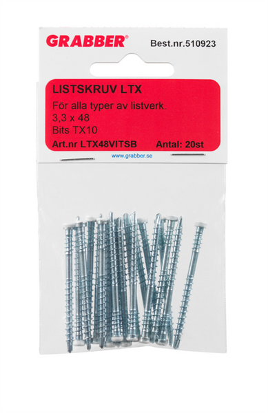 LISTSKRUV GRABBER VIT 3,3X48