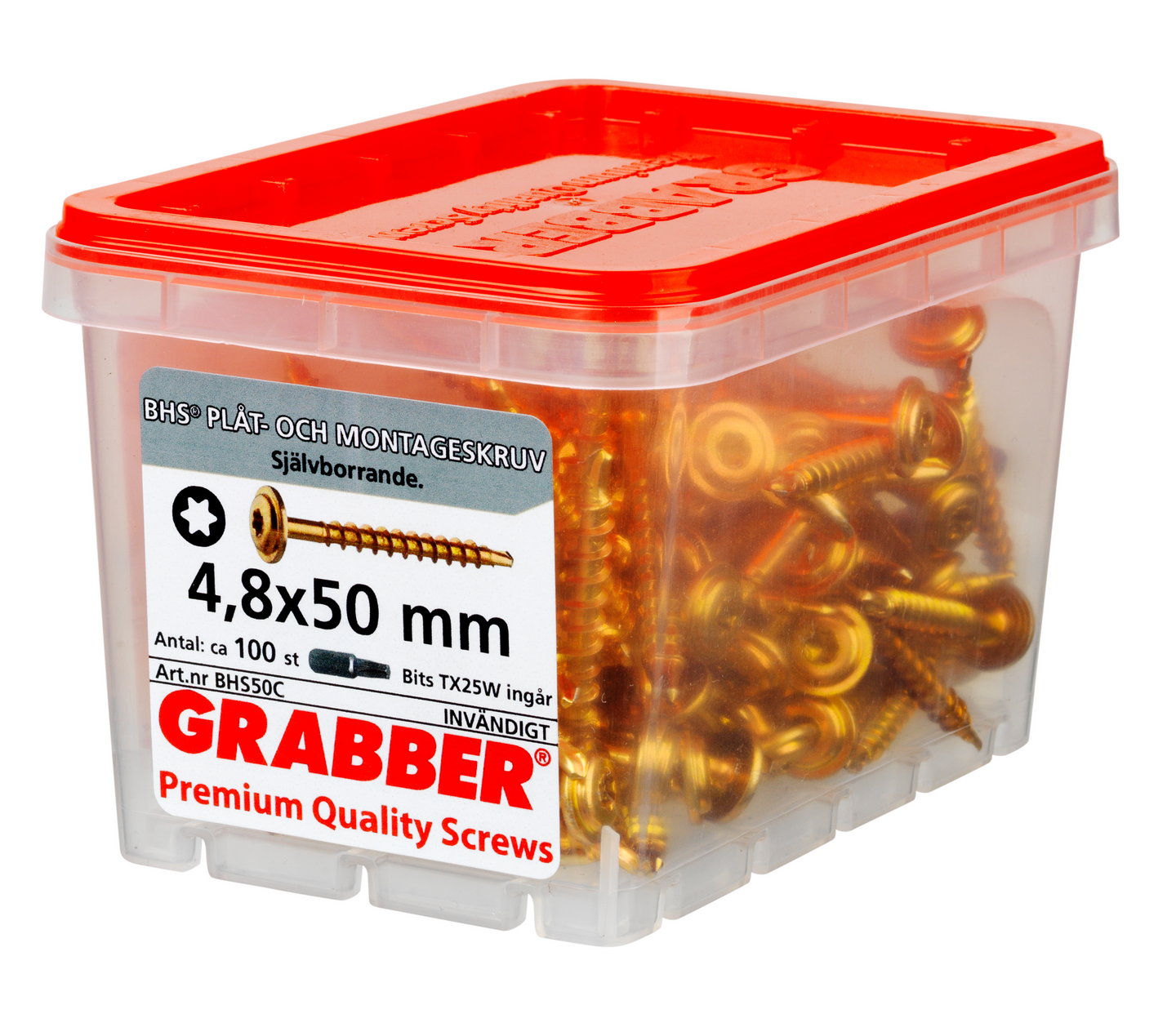 MONTAGESKRUV GRABBER SJÄLVBORRANDE, 4,8X50 100ST