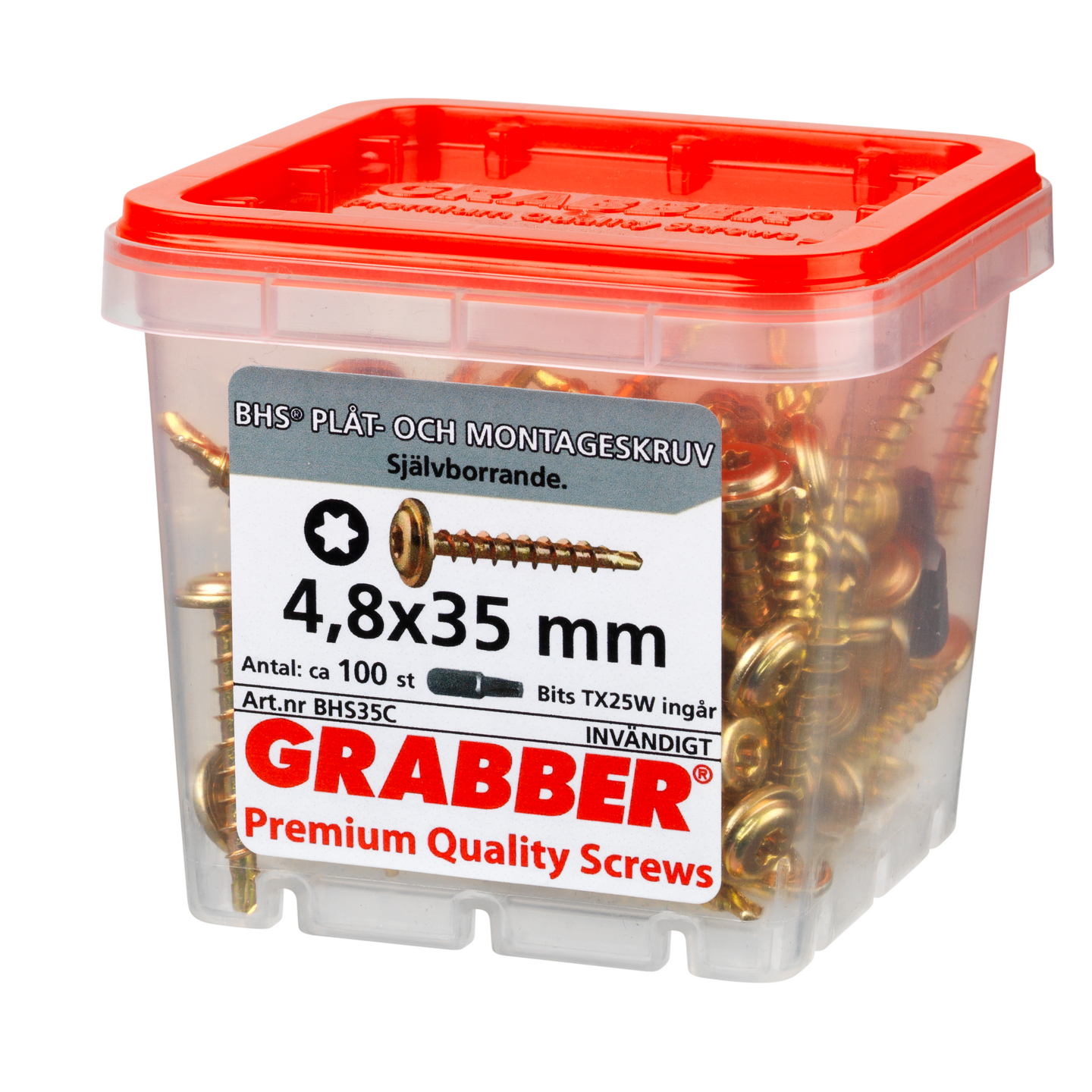 MONTAGESKRUV GRABBER SJÄLVBORRANDE, 4,8X35 100ST