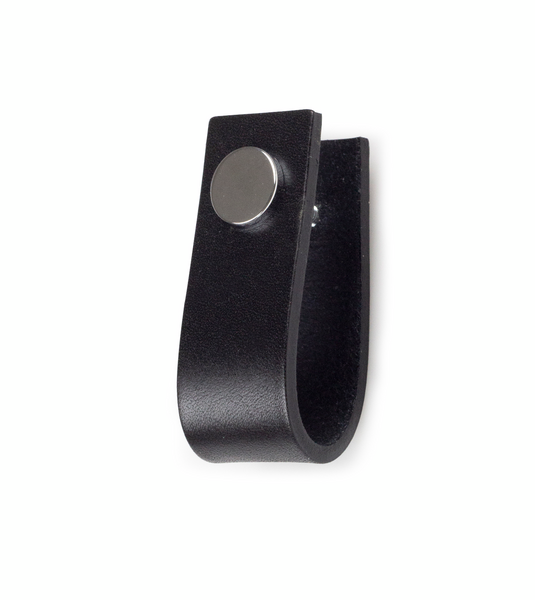 LÅDHANDTAG HABO SVEA LÄDER SVART/KROM SB