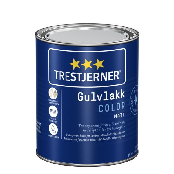 TRESTJERNER GULVLAKK COLOR 0.68L - Byggmakker