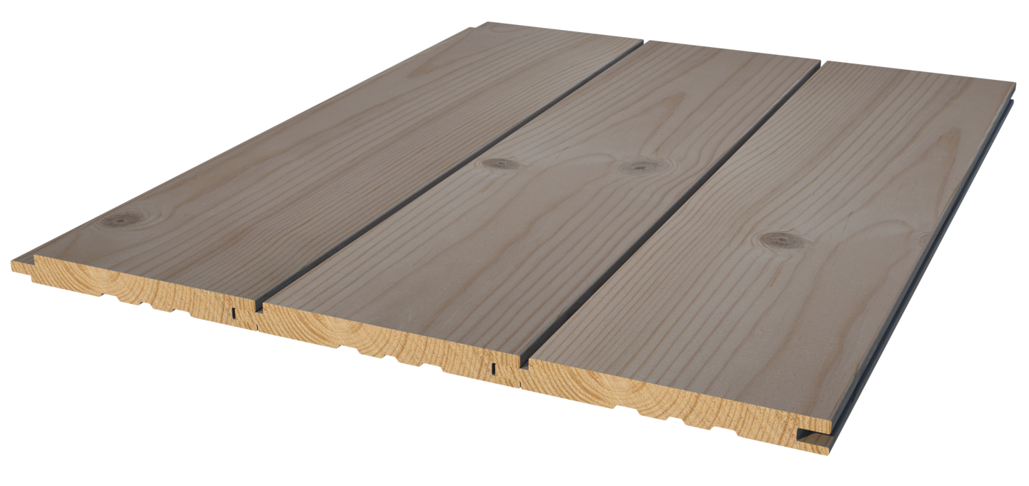 PANEL MOELVEN WOOD STILLA 13X120X3600 8ST, GÄRDSGÅRDSGRÅ BETS