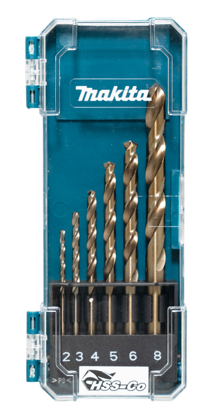 Metalliporanteräsarja Makita HSS-CO 2-8mm 6-osainen