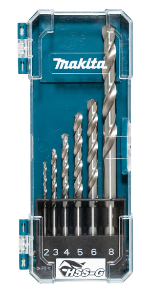 Metalliporanteräsarja Makita HSS-G 2-8mm 6-osainen