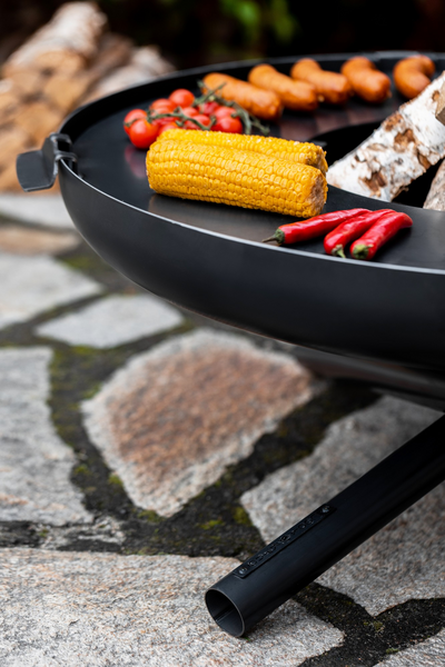 ELDFAT INDIANA GOP COOK KING SVART STÅL D60CM H36CM