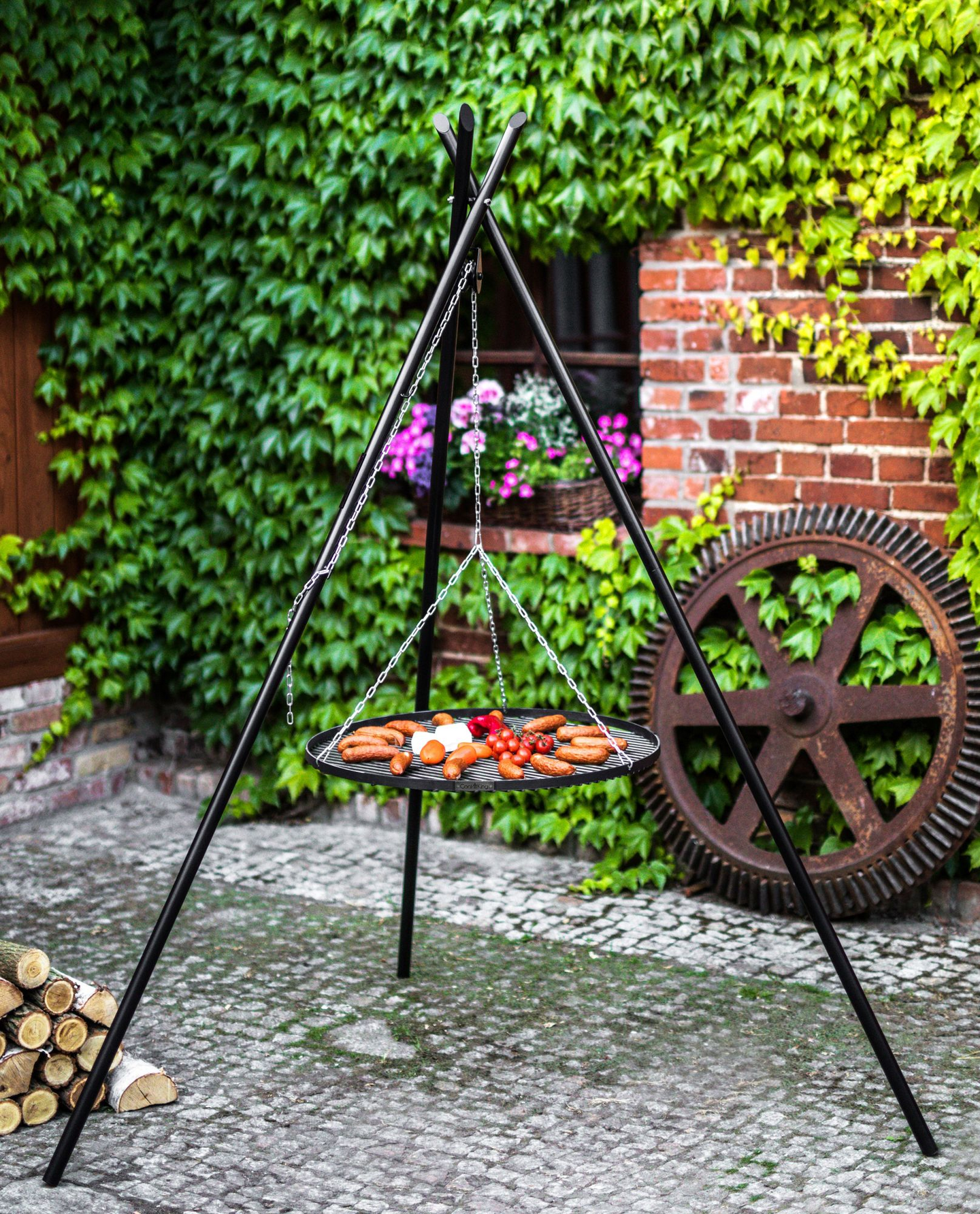 TRIPOD GRILL GOP COOK KING MED GALLER D60CM H210CM
