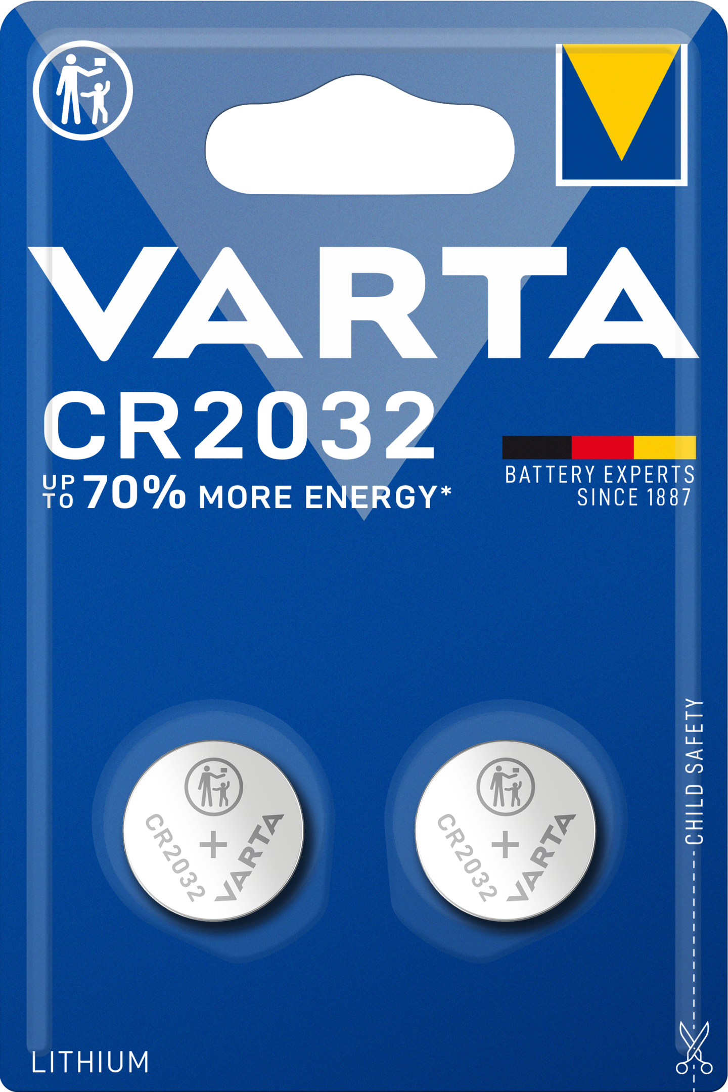 Nappiparisto VARTA CR 2032 Litium 2kpl