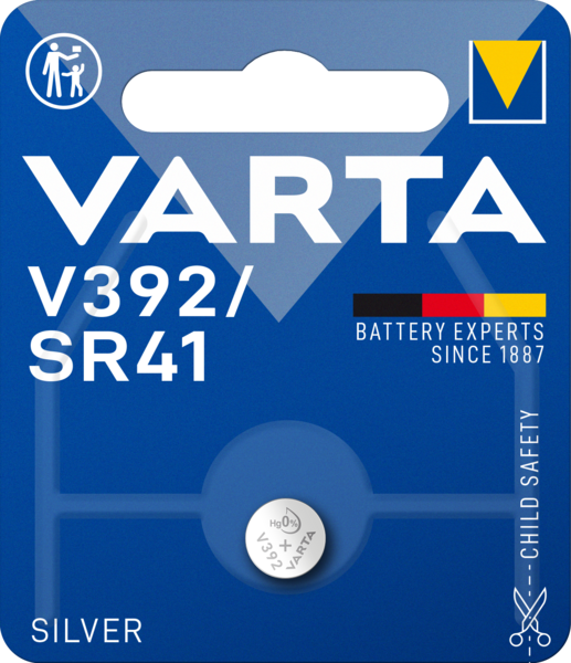 Hopeaoksidiparisto VARTA V392/SR41
