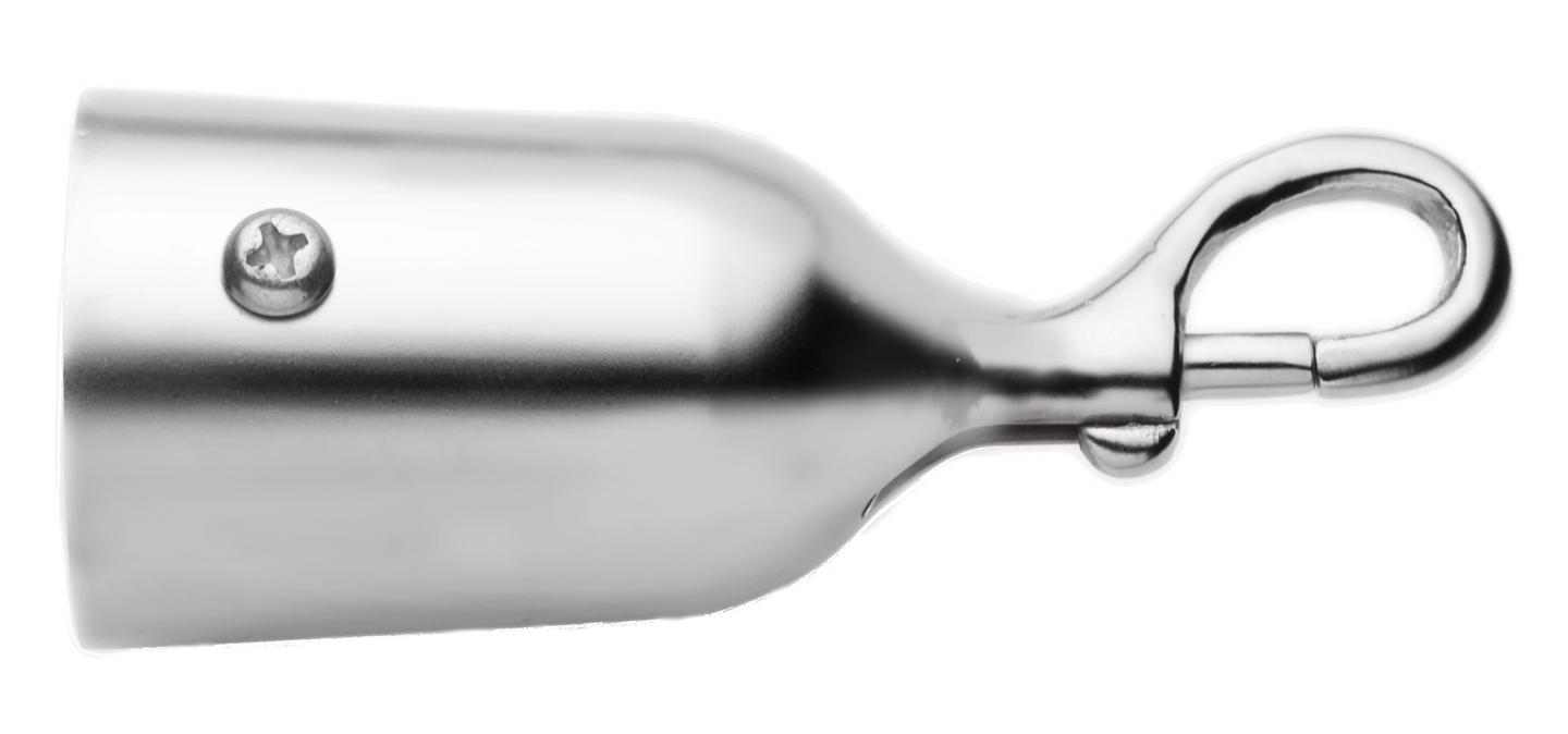 ÄNDBESLAG POLY-PRODUKTER M HAKE MATT KROM, TRAPPRÄCKSLINA MATT FÖRKROMAT