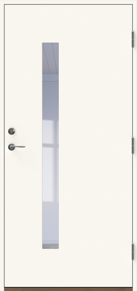 YTTERDÖRR STRIPE VIT 10X21V EJ CENTRERAD RUTA KLARGLAS