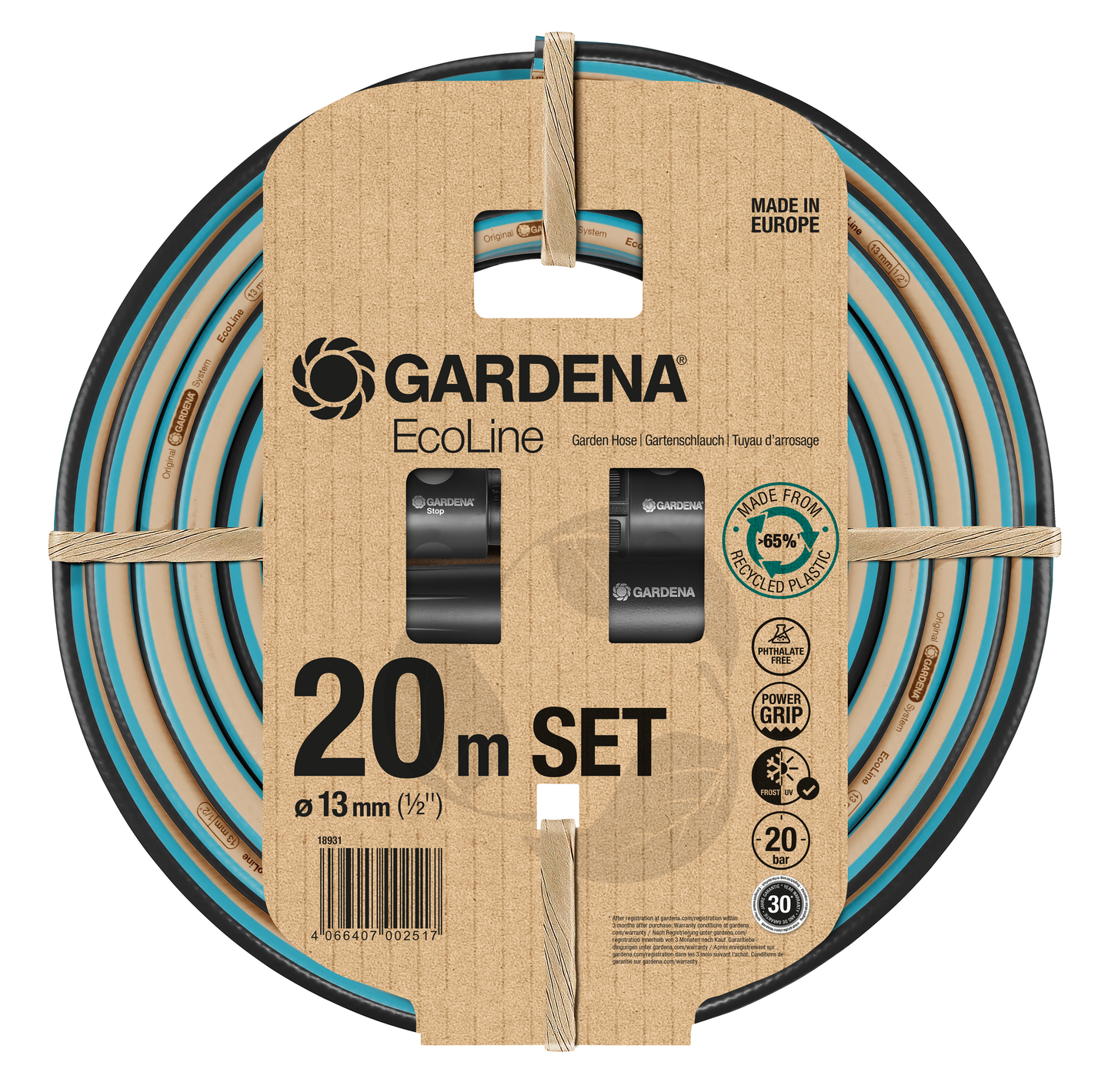 Puutarhaletku Ecoline 13mm 20m set Gardena 18931-20