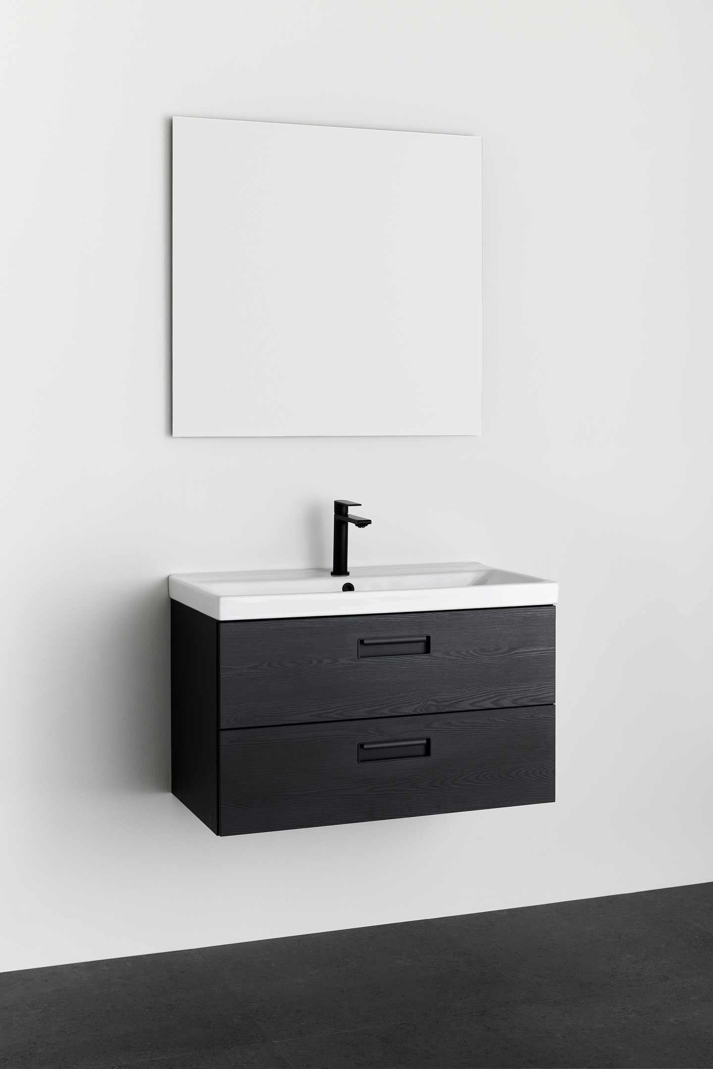 TVÄTTSTÄLLSSKÅP NORO RELOUNGE SVART, TRÄSTRUKTUR 800 M TVÄTTSTÄLL