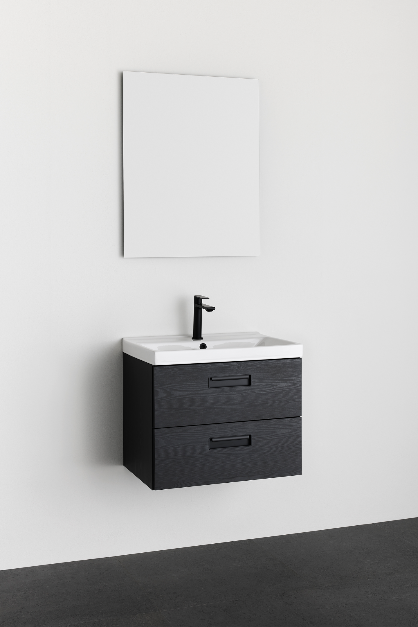 TVÄTTSTÄLLSSKÅP NORO RELOUNGE SVART TRÄSTRUKTUR 600