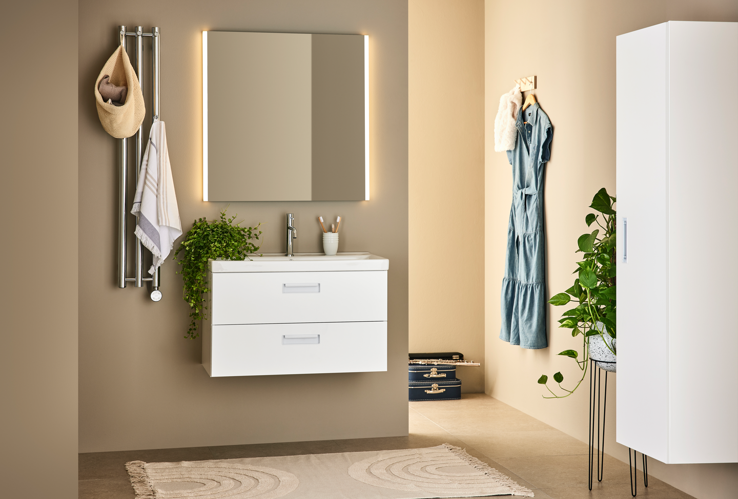 TVÄTTSTÄLLSSKÅP NORO RELOUNGE VIT, 800 M TVÄTTSTÄLL