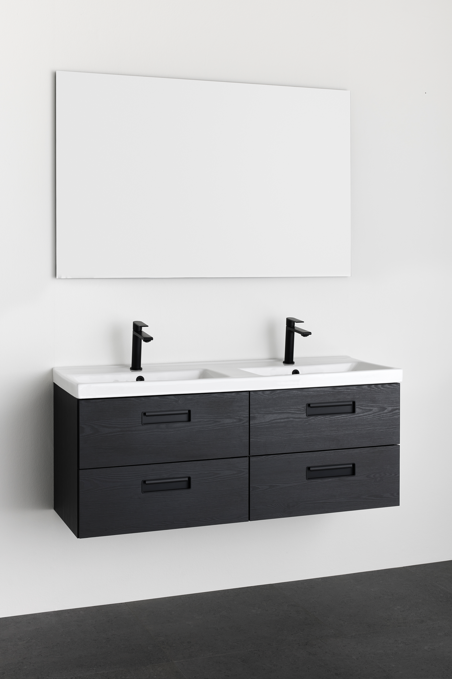 TVÄTTSTÄLLSSKÅP NORO RELOUNGE SVART, TRÄSTRUKTUR 1200D M TVÄTTSTÄL