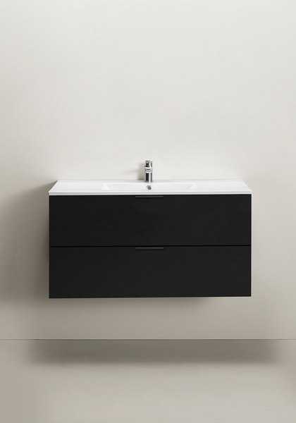 TVÄTTSTÄLLSSKÅP HAFA GO 2 LÅDOR SVART 1000 MED TVÄTTSTÄLL