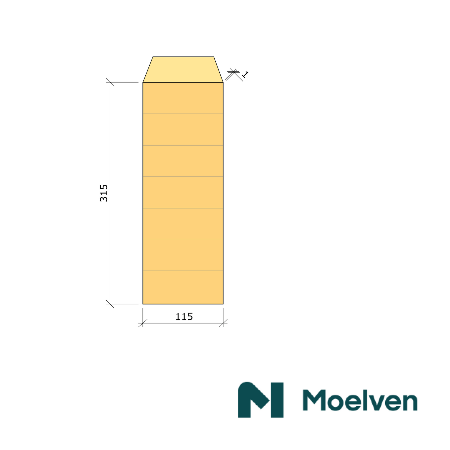 LIMTRÄBALK 115X315X6000MM GRAN GL30C