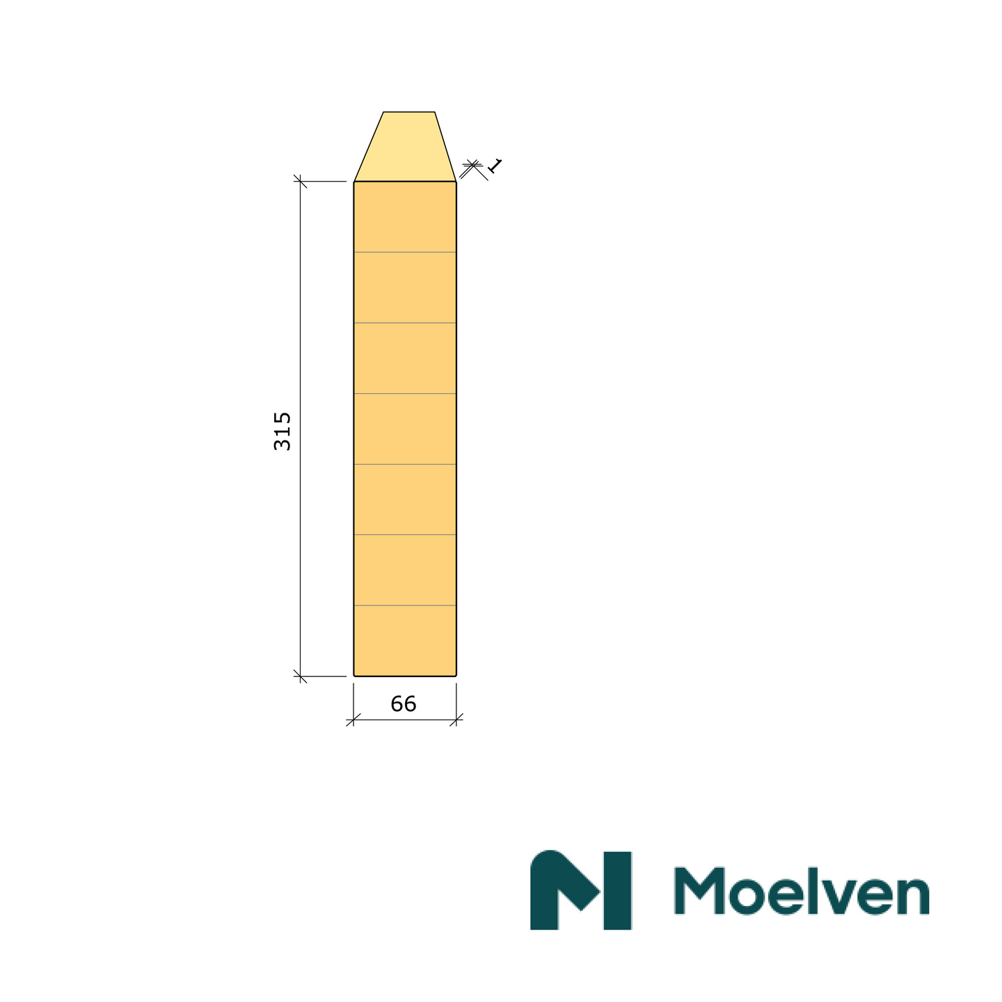 LIMTRÄBALK GRAN GL28CS 66X315 L6000MM